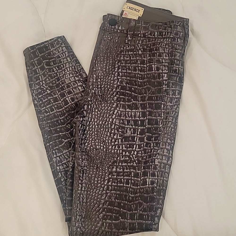 L'AGENCE Snakeprint pants size 26/2